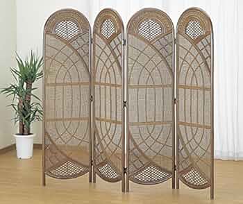 籐製品  スクリーン Amazon｜《ラタン（籐）》 スクリーン 4連 デラックス(ダーク